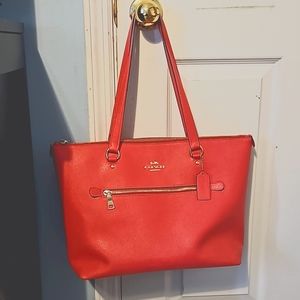 Pink coach tote bag